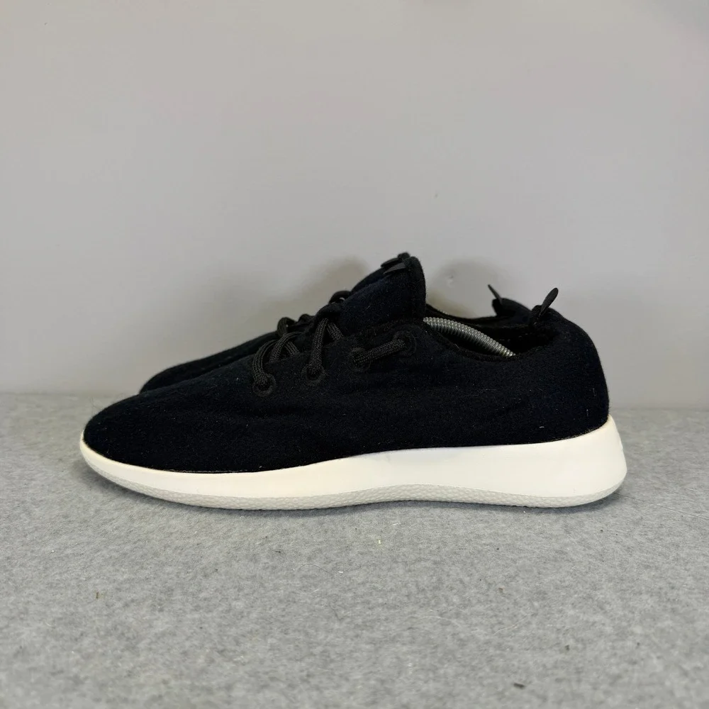Allbirds Wool Runner Women Shoes Size 11 Black White Merino Wool Low Top Sneaker